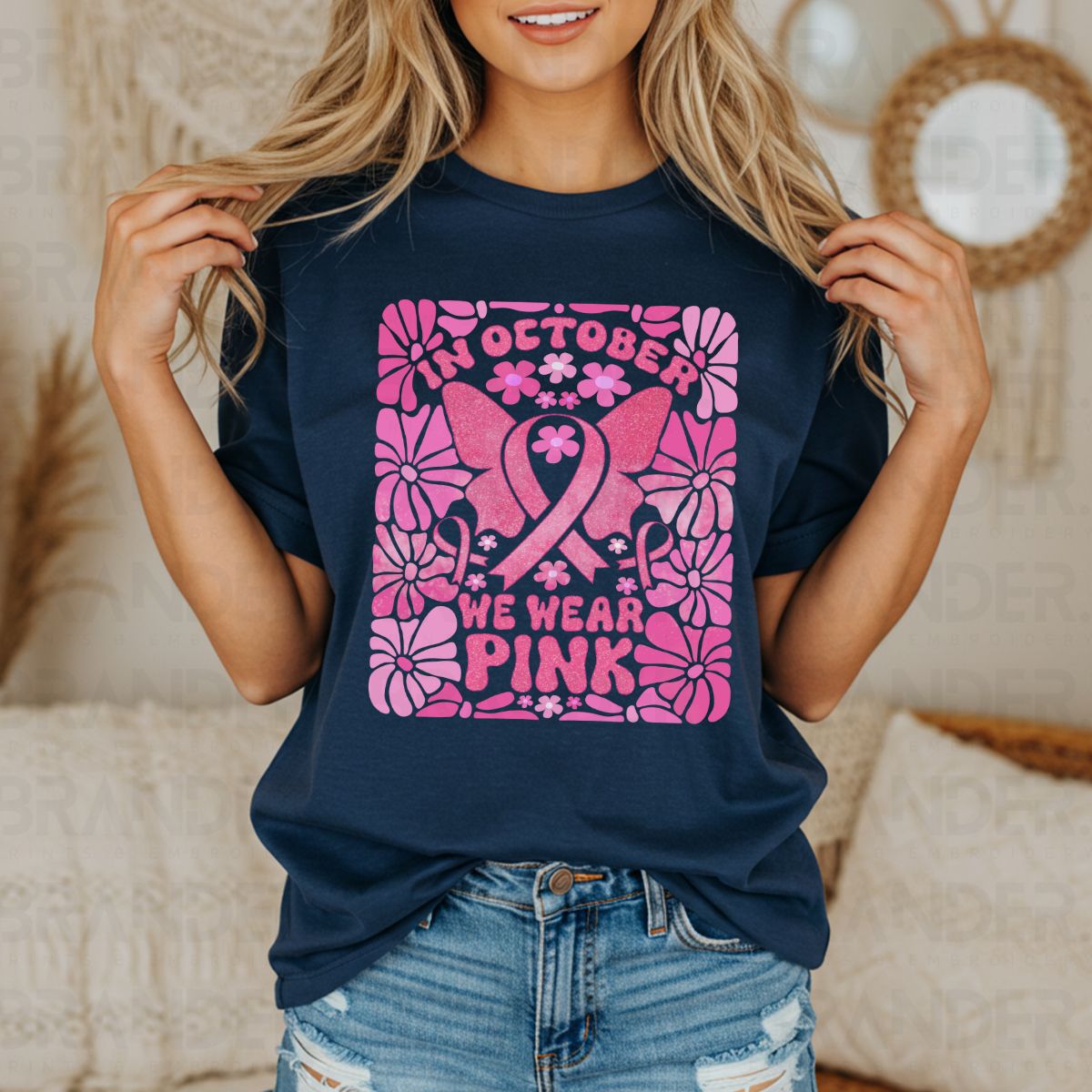 IN OCTOBER WE WEAR PINK - DTF TRANSFER
