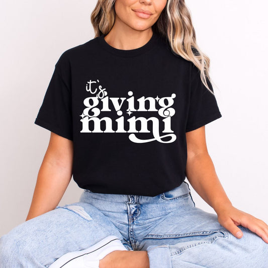 IT'S GIVING MIMI *WHITE* - DTF TRANSFER