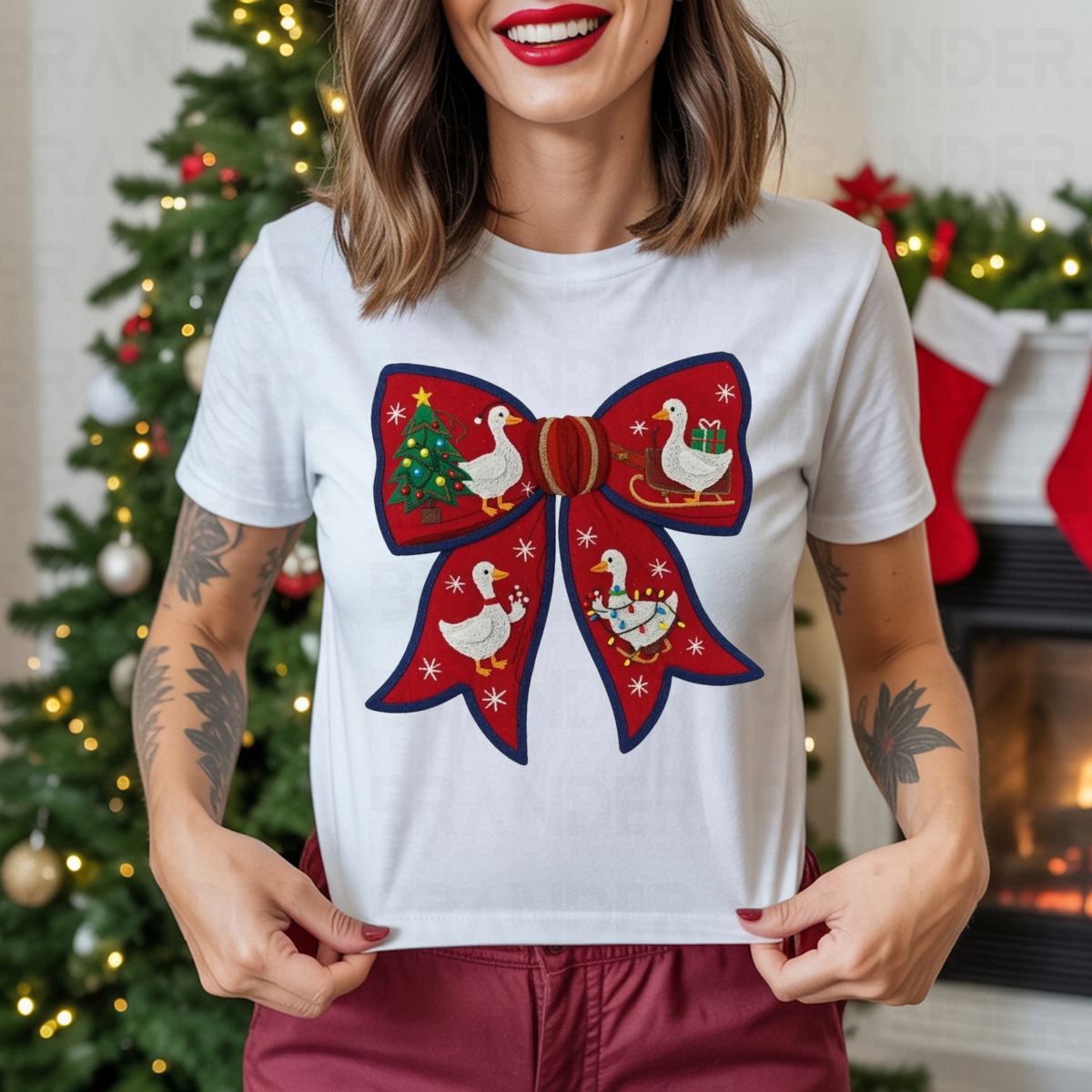 COQUETTE CHRISTMAS GOOSE - DTF TRANSFER