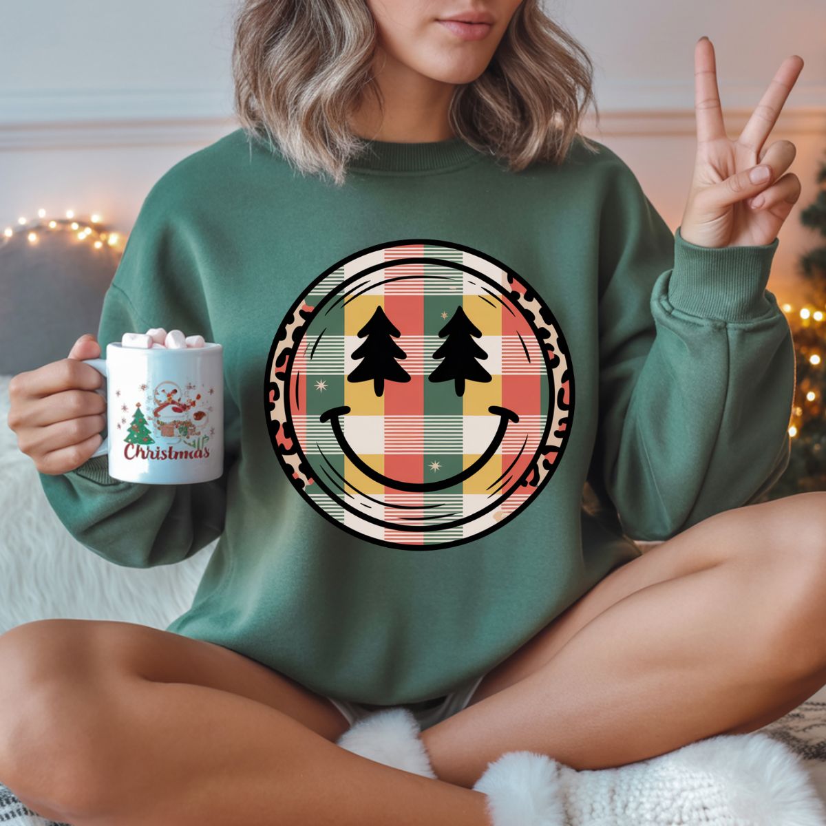 CHRISTMAS SMILEY FACE - DTF TRANSFER