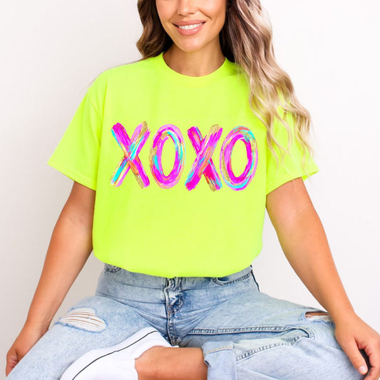 BRIGHT PAINTED XOXO - DTF TRANSFER