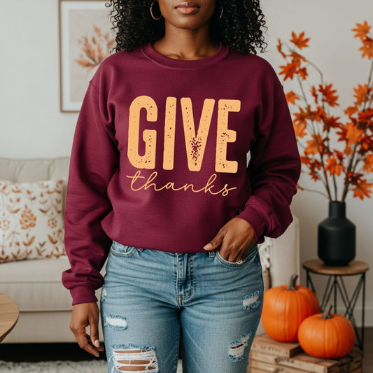 GIVE THANKS - DTF TRANSFER