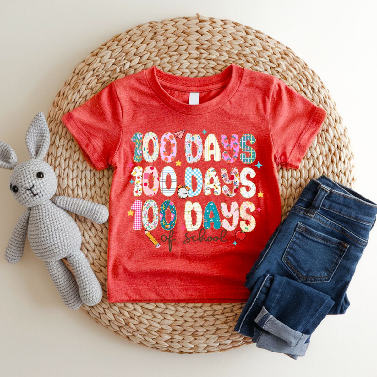 STACKED 100 DAYS OF SCHOOL - DTF TRANSFER