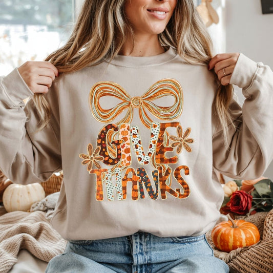 COQUETTE GIVE THANKS - DTF TRANSFER