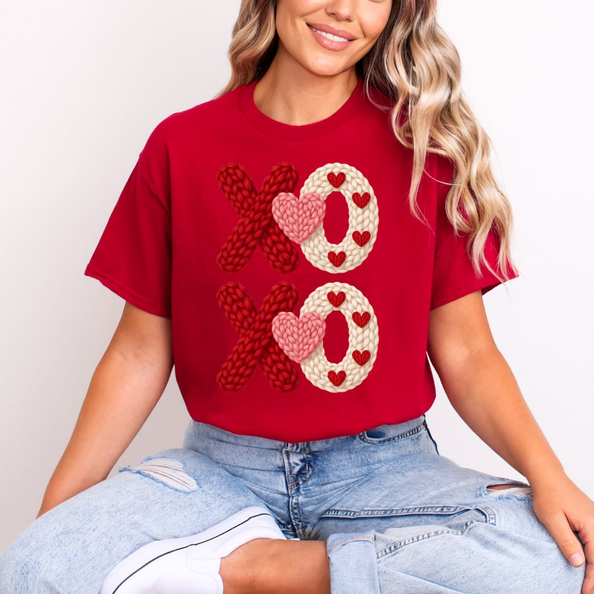 XOXO *FAUX YARN* - DTF TRANSFER