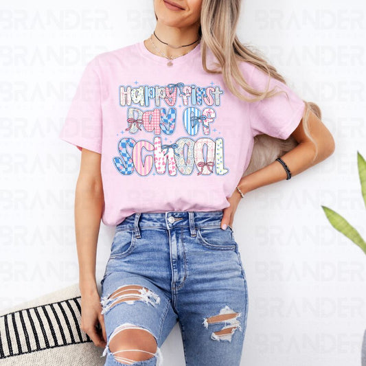 COQUETTE HAPPY FIRST DAY OF SCHOOL - DTF TRANSFER