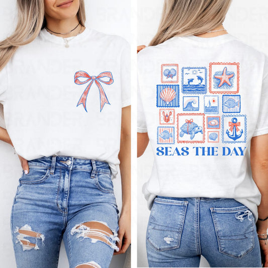 COQUETTE SEAS THE DAY - FRONT+BACK - DTF TRANSFER