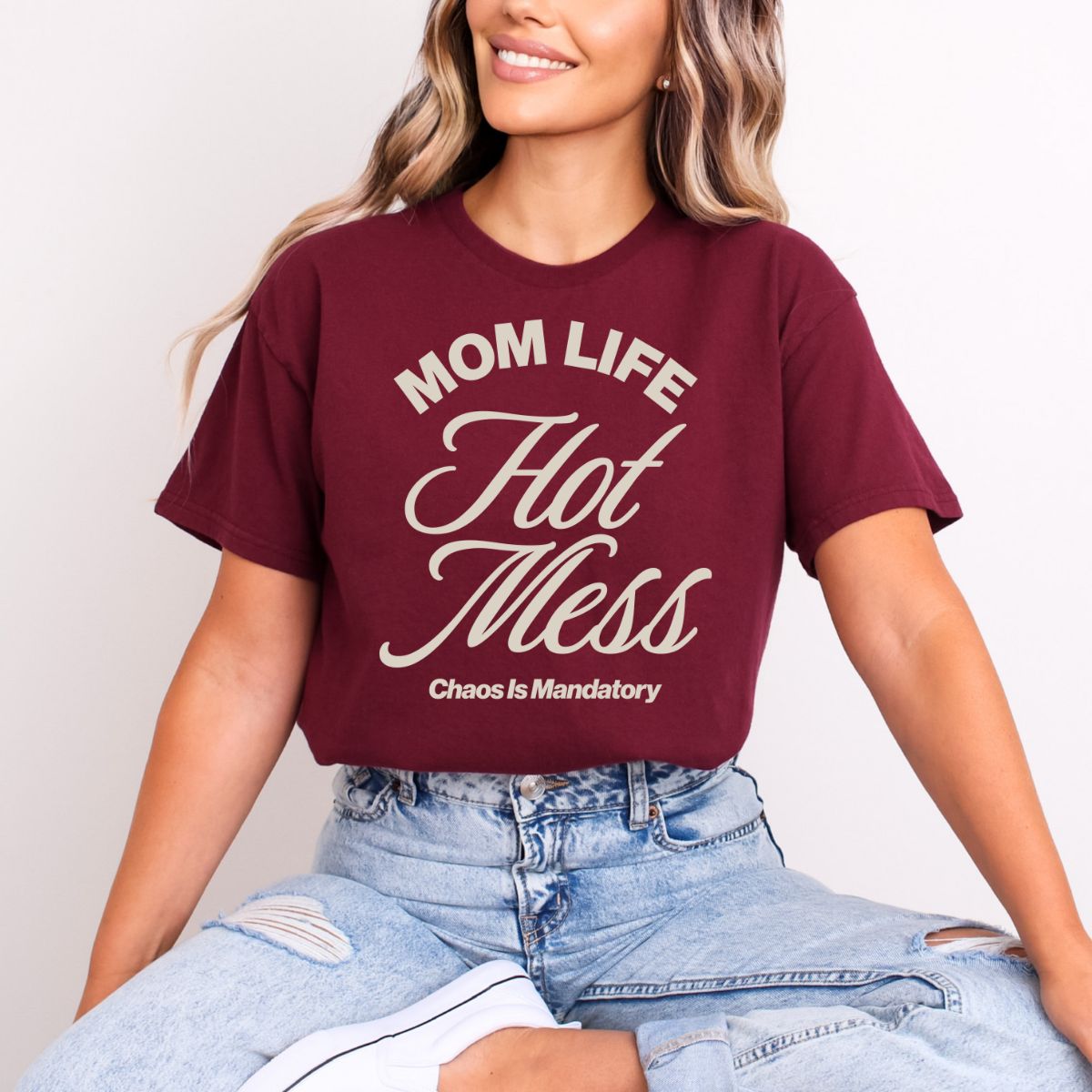 MOM LIFE HOT MESS - DTF TRANSFER
