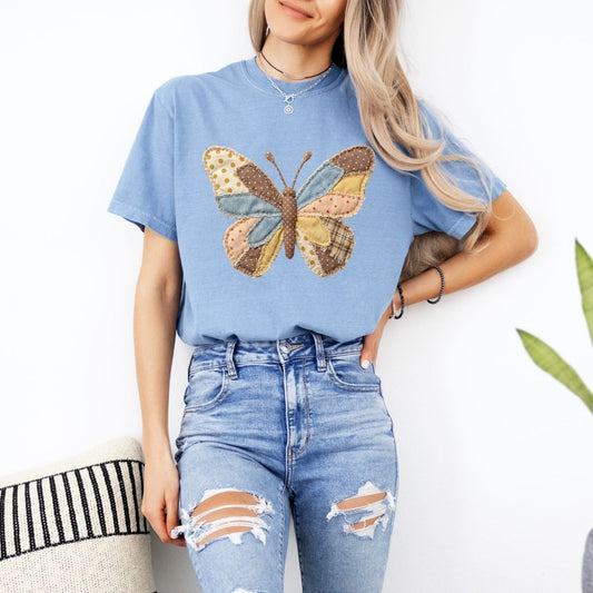 PATCHWORK BUTTERFLY - DTF TRANSFER