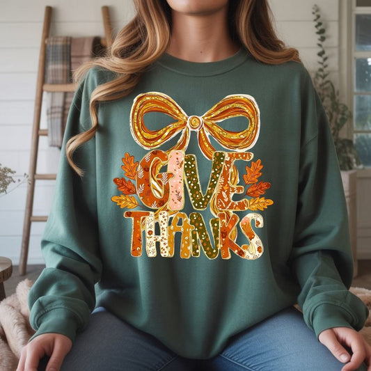 COQUETTE GIVE THANKS - DTF TRANSFER