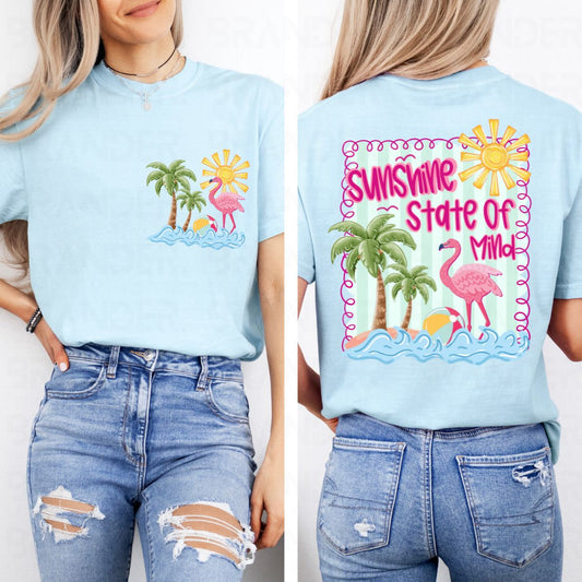 SUNSHINE STATE OF MIND - FRONT+BACK - DTF TRANSFER