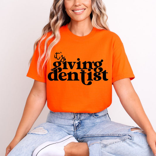 IT'S GIVING DENTIST *BLACK* - DTF TRANSFER