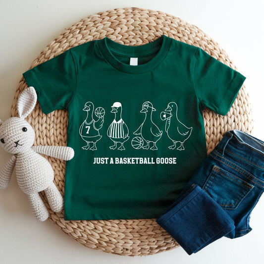 JUST A BASKETBALL GOOSE *WHITE TEXT* - DTF TRANSFER