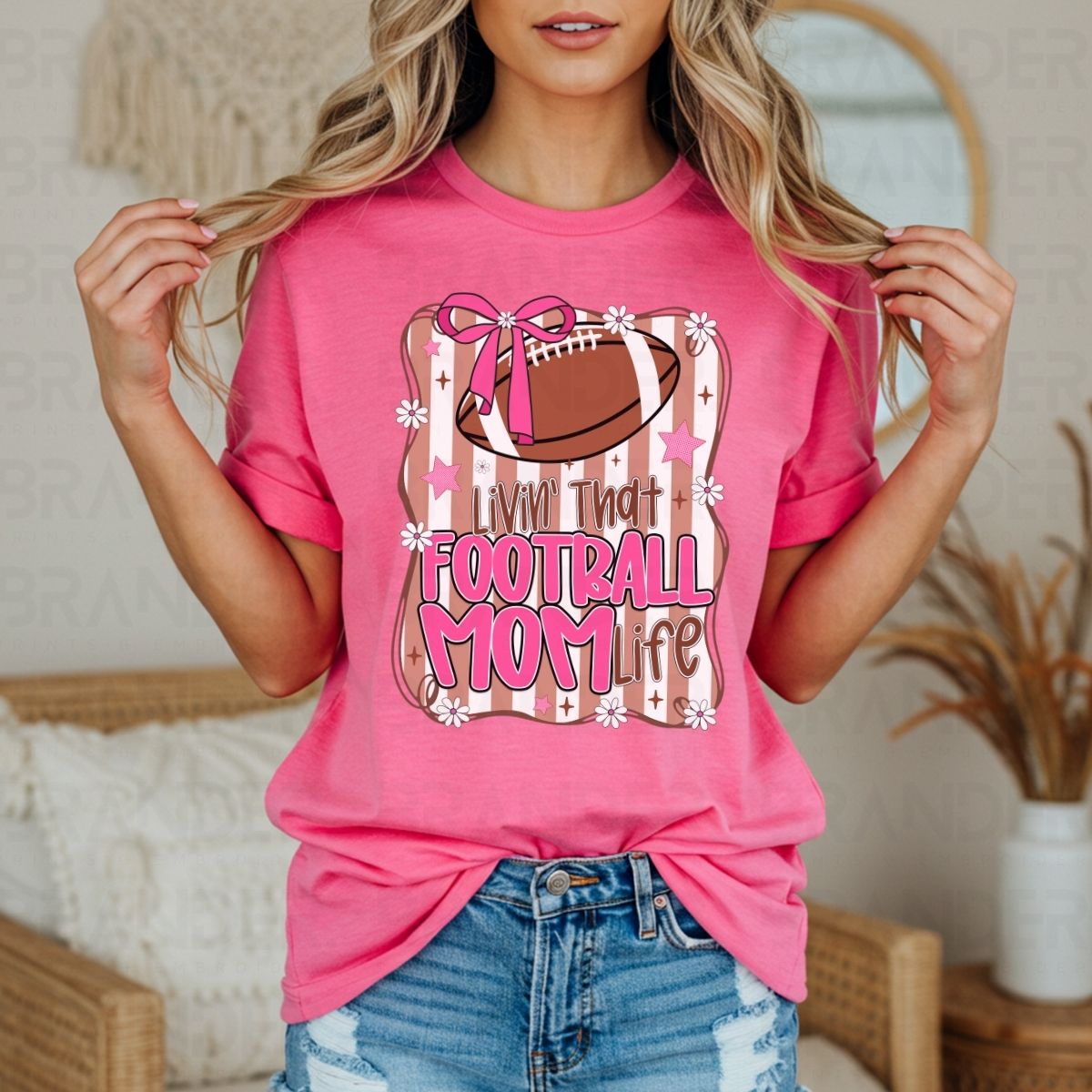 COQUETTE LIVIN' THAT FOOTBALL MOM LIFE - DTF TRANSFER