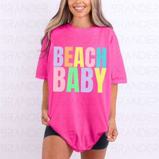 BEACH BABY - *W/GRUNGE* - DTF TRANSFER