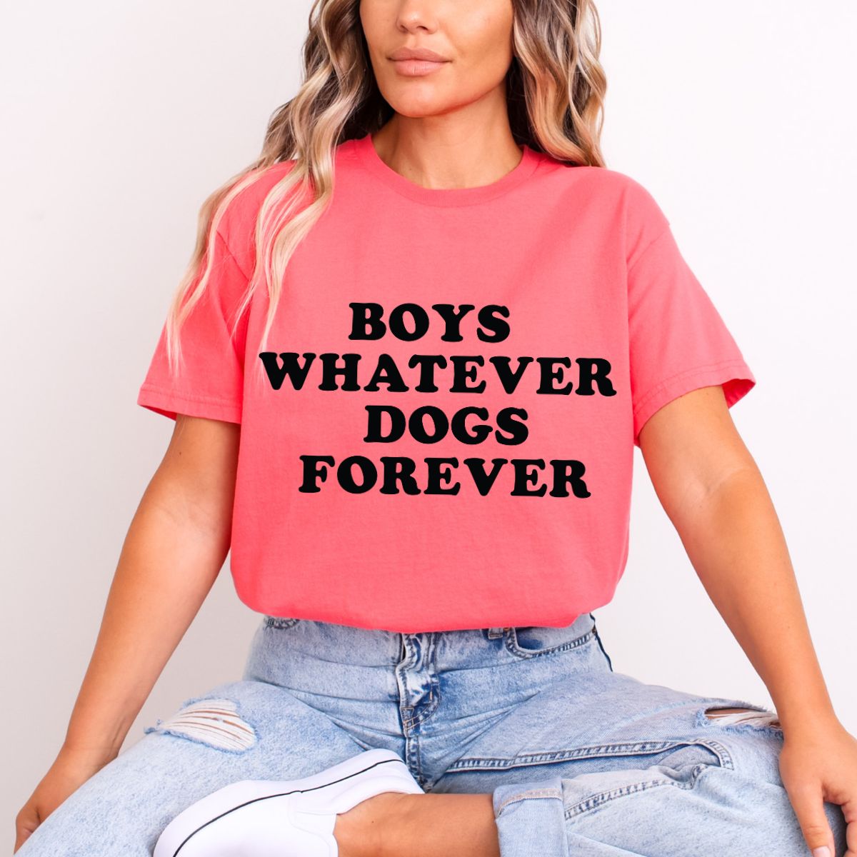 BOYS WHATEVER DOGS FOREVER *BLACK* - DTF TRANSFER