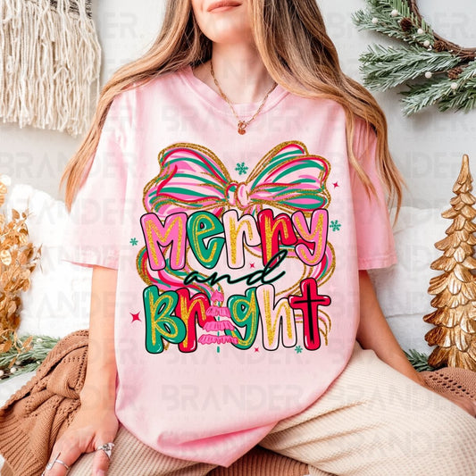 COQUETTE MERRY AND BRIGHT - DTF TRANSFER
