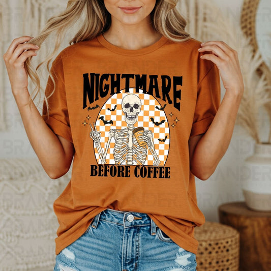 NIGHTMARE BEFORE COFFEE - DTF TRANSFER