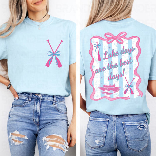 COQUETTE LAKE DAYS ARE THE BEST DAYS - FRONT+BACK - DTF TRANSFER