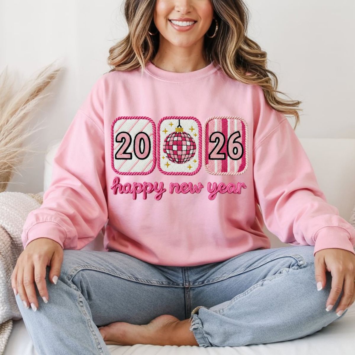 2026 HAPPY NEW YEAR *FAUX YARN* - DTF TRANSFER