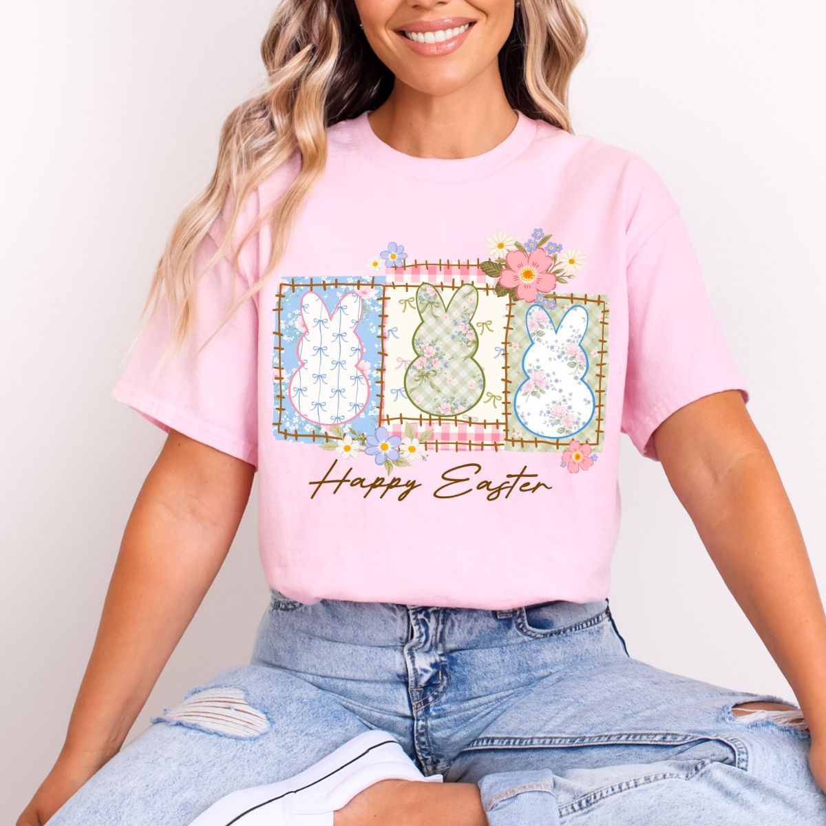 PATCHWORK HAPPY EASTER - DTF TRANSFER
