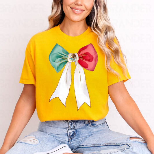 COQUETTE MEXICAN FLAG BOW - DTF TRANSFER