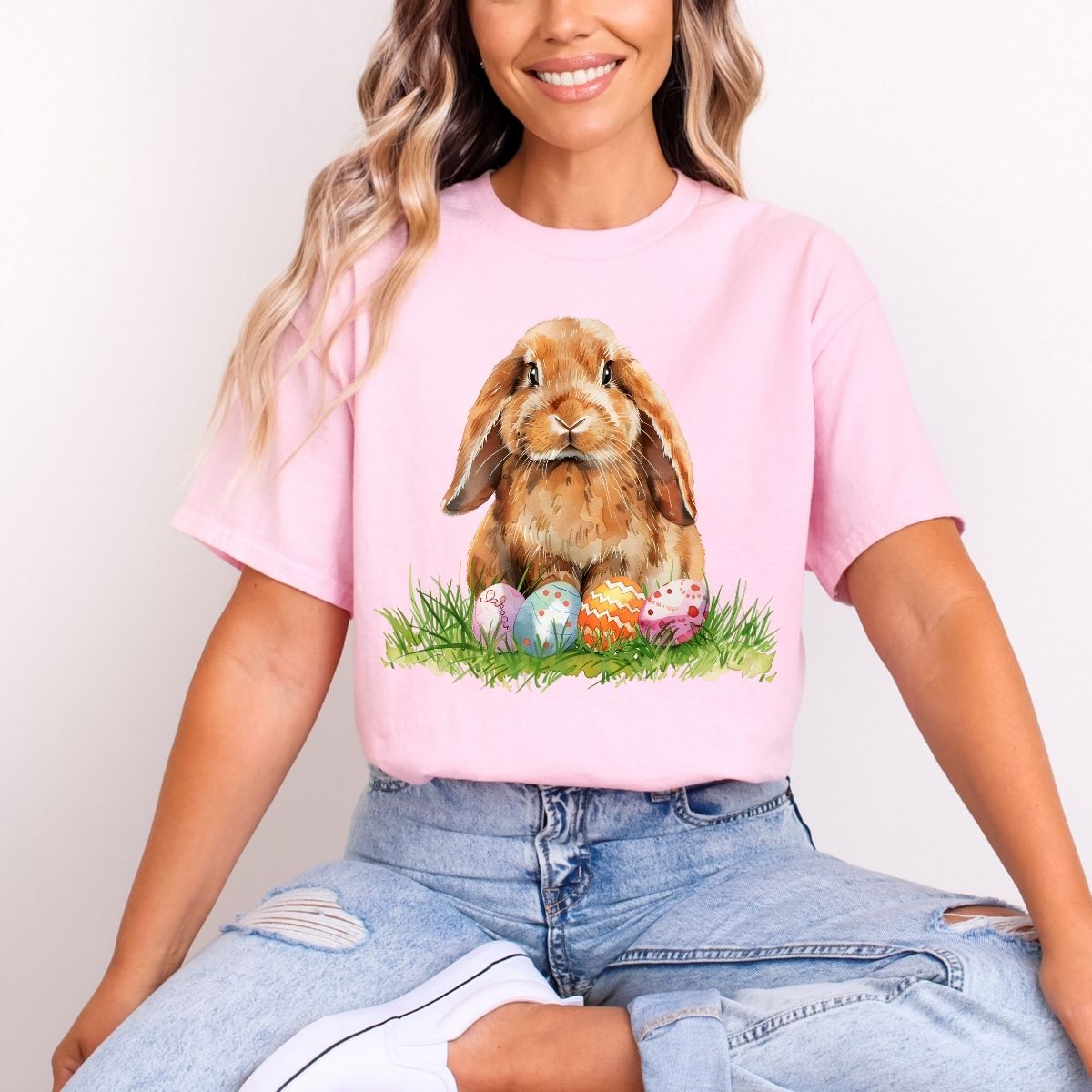 WATERCOLOR EASTER BUNNY - DTF TRANSFER