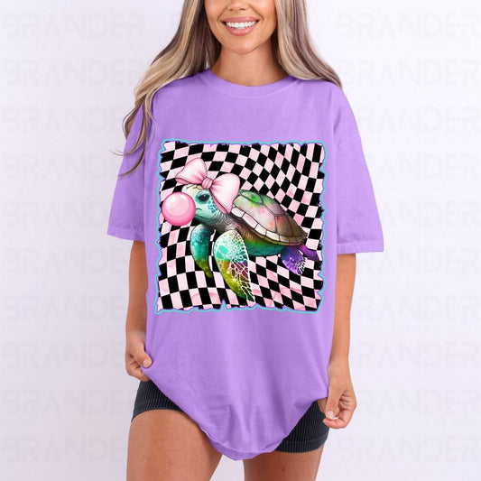 COQUETTE BUBBLE GUM SEA TURTLE - DTF TRANSFER
