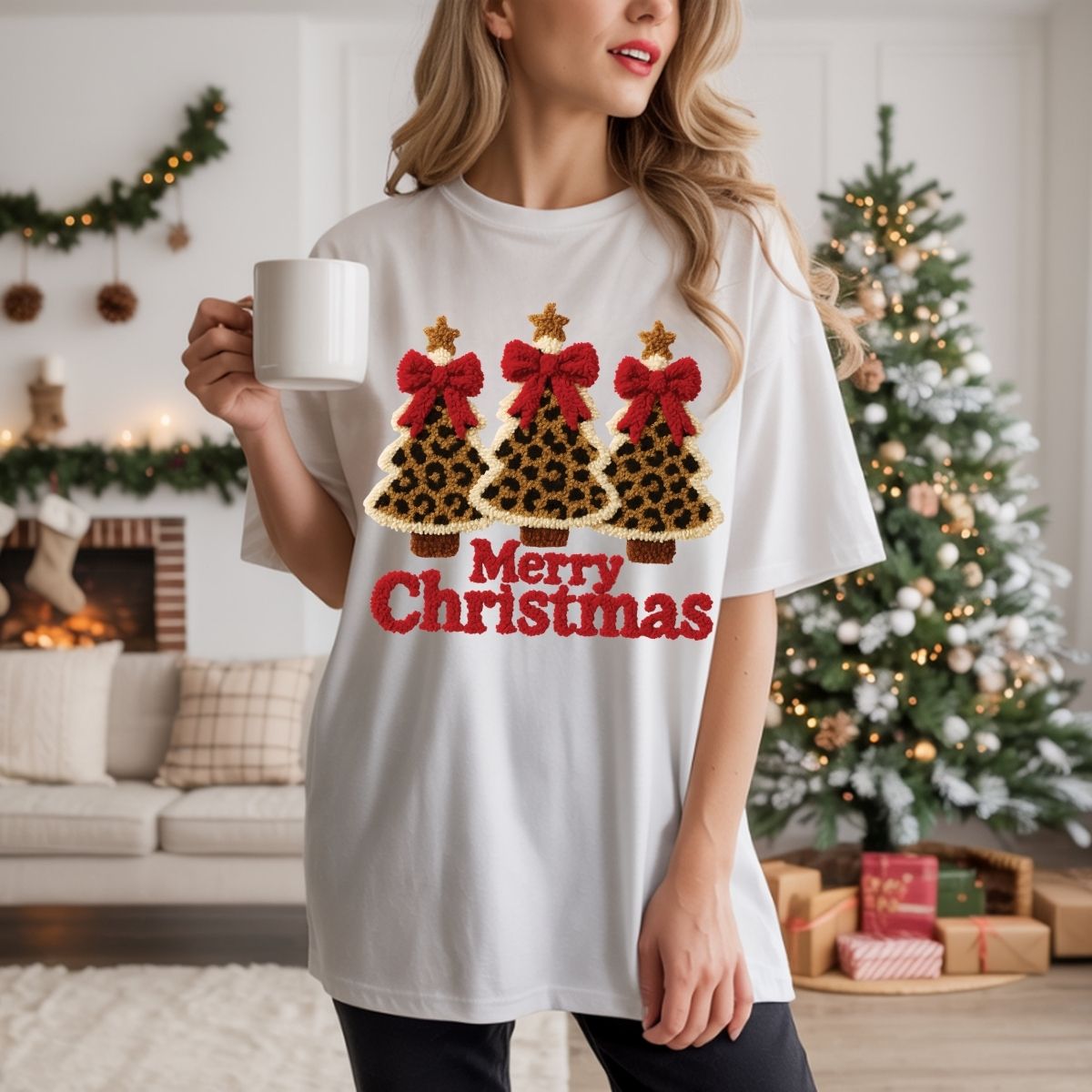 COQUETTE MERRY CHRISTMAS *FAUX YARN* - DTF TRANSFER