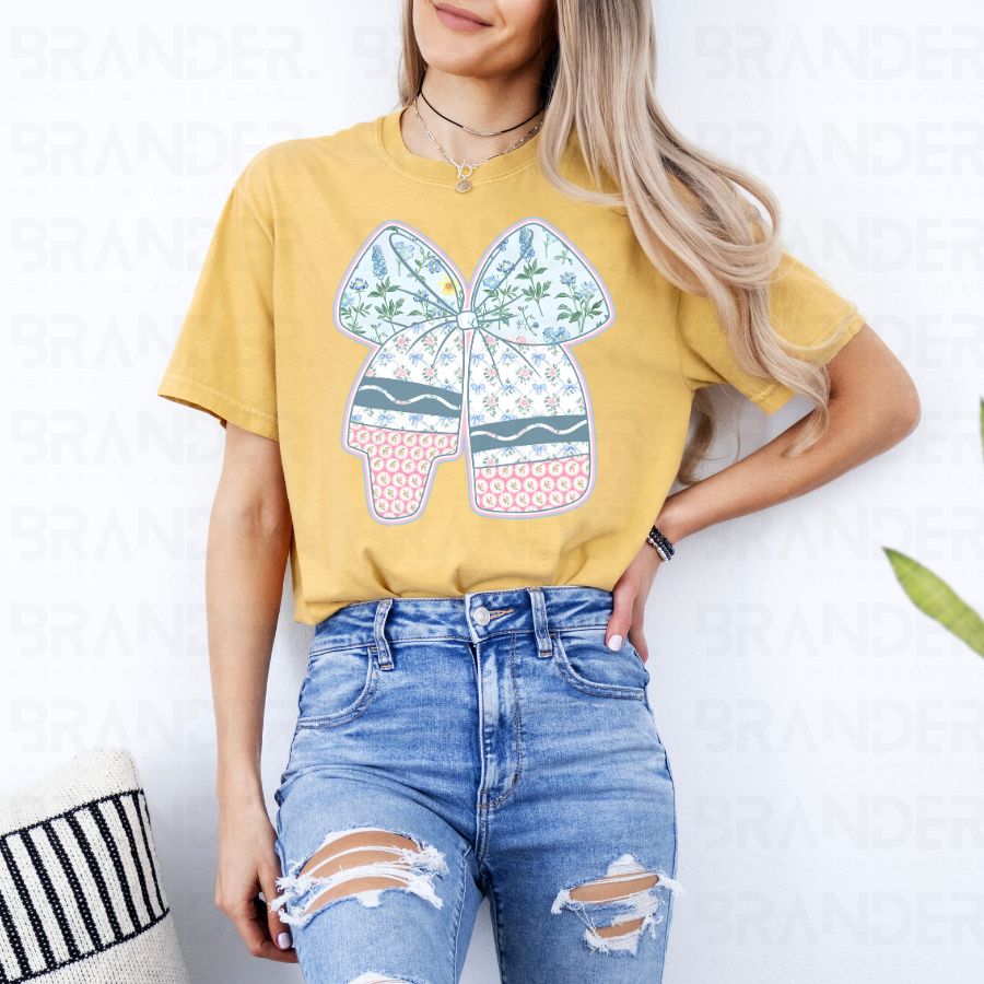 COQUETTE PREPPY FLORAL CRAYON - DTF TRANSFER