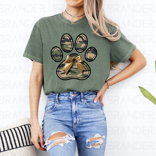 COQUETTE CAMO PAW PRINT - DTF TRANSFER