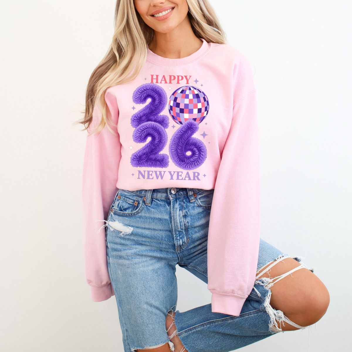 HAPPY NEW YEAR 2026 *FAUX YARN* - DTF TRANSFER