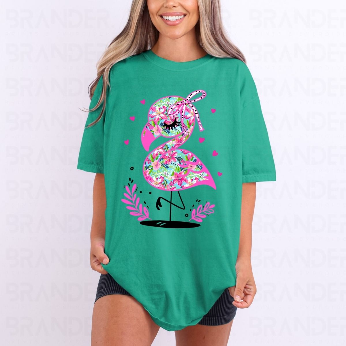 COQUETTE PREPPY FLAMINGO - DTF TRANSFER