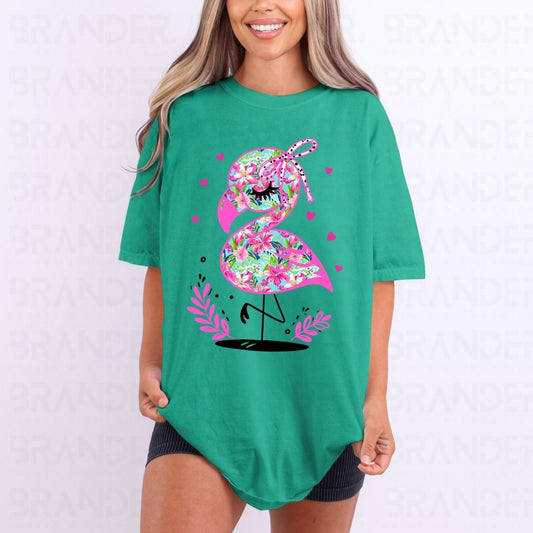 COQUETTE PREPPY FLAMINGO - DTF TRANSFER
