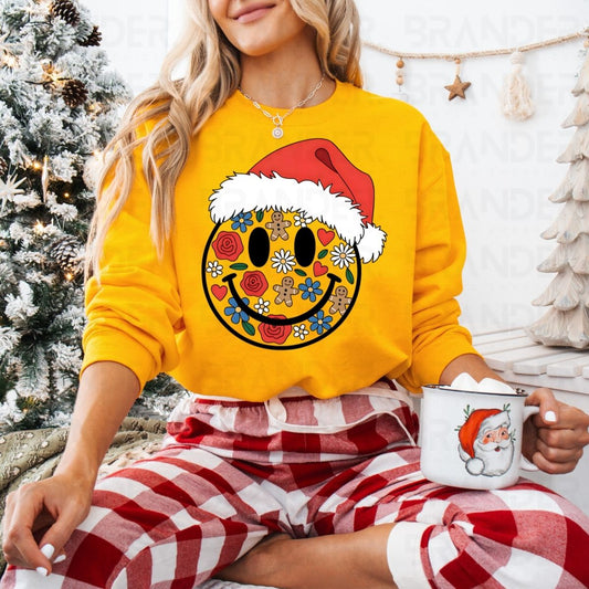 CHRISTMAS SMILEY FACE - DTF TRANSFER