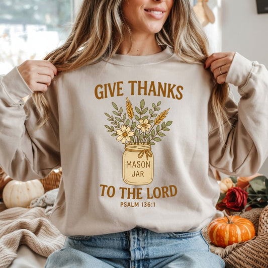 GIVE THANKS TO THE LORD - DTF TRANSFER