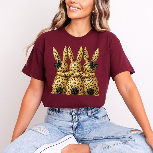 COQUETTE LEOPARD PRINT BUNNY TRIO - DTF TRANSFER