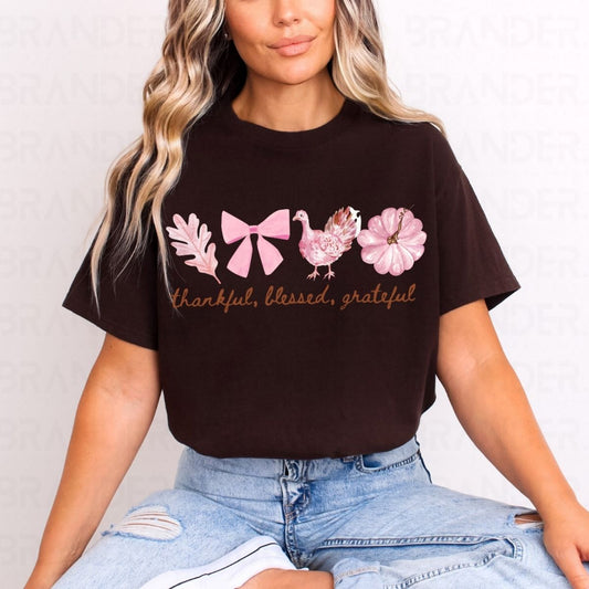 COQUETTE THANKFUL BLESSED GRATEFUL - DTF TRANSFER