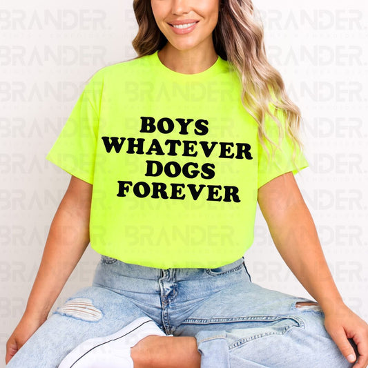 BOYS WHATEVER DOGS FOREVER - COMPLETED TEE