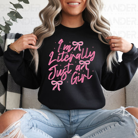 COQUETTE I'M LITERALLY JUST A GIRL - COMPLETED TEE
