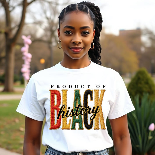 PRODUCT OF BLACK HISTORY *FAUX YARN* - DTF TRANSFER