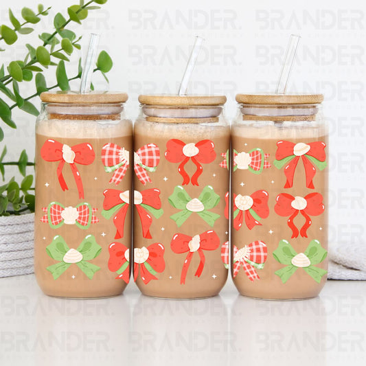 COQUETTE CHRISTMAS BOWS - 16 OZ - UV DTF