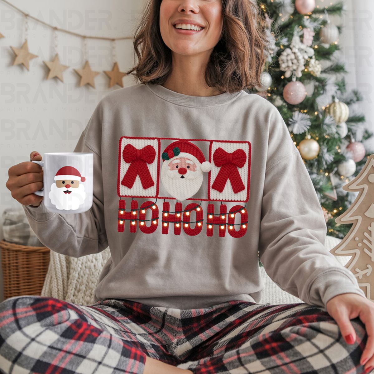 COQUETTE HO HO HO *FAUX YARN* - COMPLETED TEE