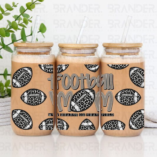 FOOTBALL MOM - 16 OZ - UV DTF