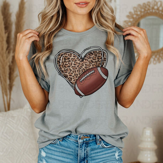 FOOTBALL HEART - DTF TRANSFER