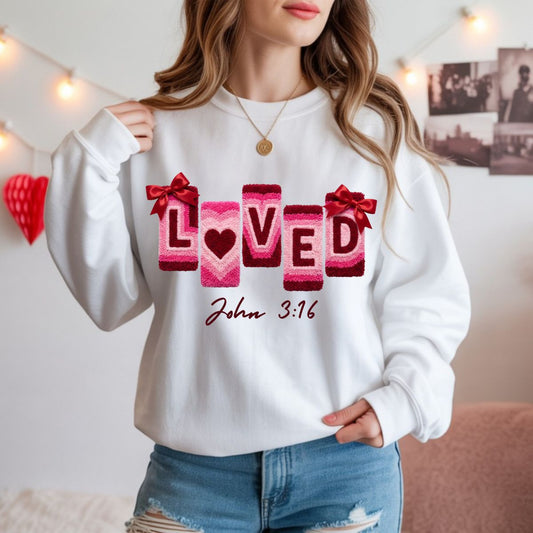 COQUETTE LOVED *FAUX YARN* - DTF TRANSFER