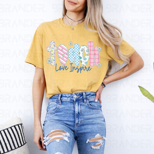 TEACH LOVE INSPIRE - DTF TRANSFER