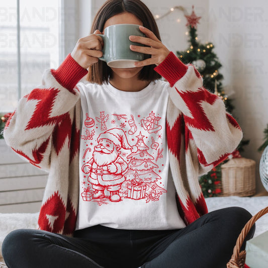CHRISTMAS DOODLE - COMPLETED TEE