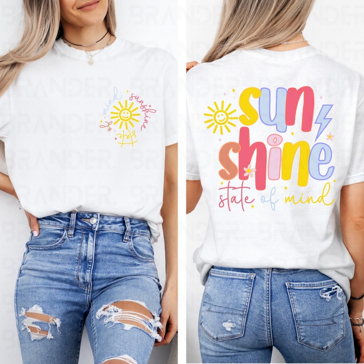 SUNSHINE STATE OF MIND - FRONT+BACK - DTF TRANSFER