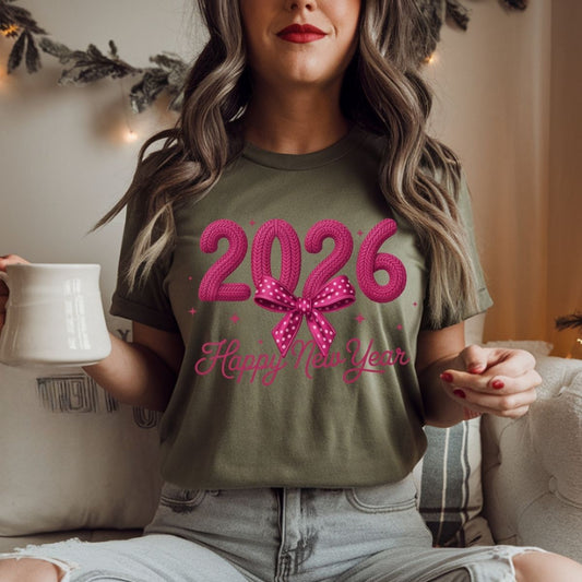 COQUETTE 2026 HAPPY NEW YEAR *FAUX YARN*  - DTF TRANSFER